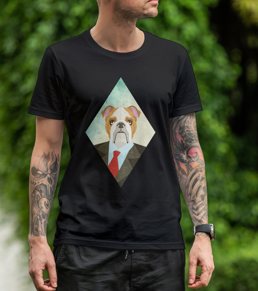 Mr. Woof Bulldog In Suit And Tie T-Shirt