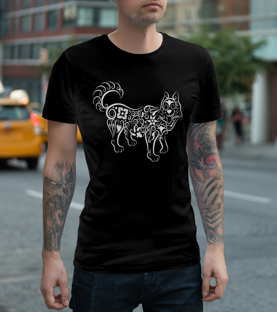 Wolf Floral Swirl T-Shirt