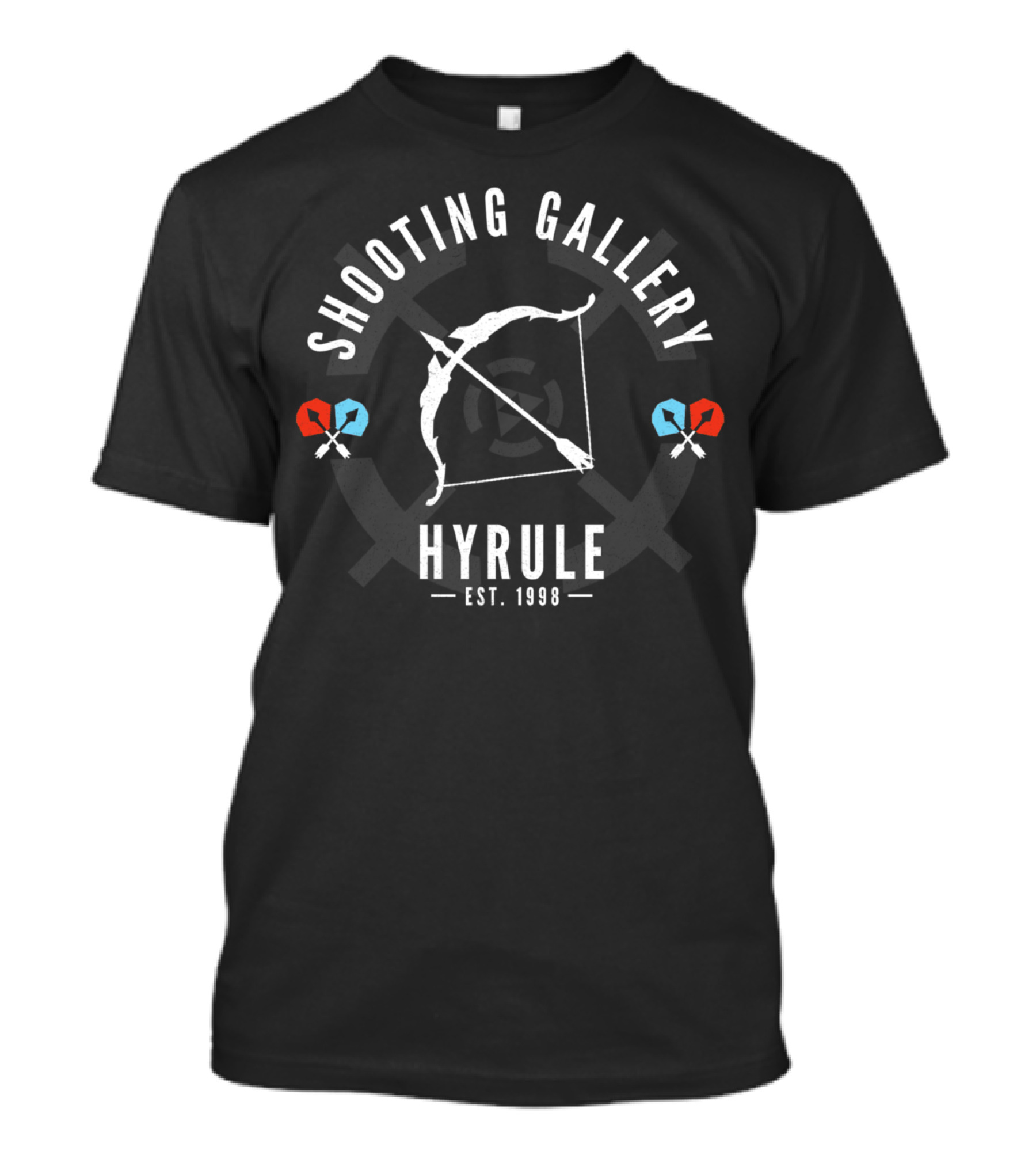 Shooting Gallery Hyrule Est. 1998 Bow And Arrow Crossed Swords T-Shirt