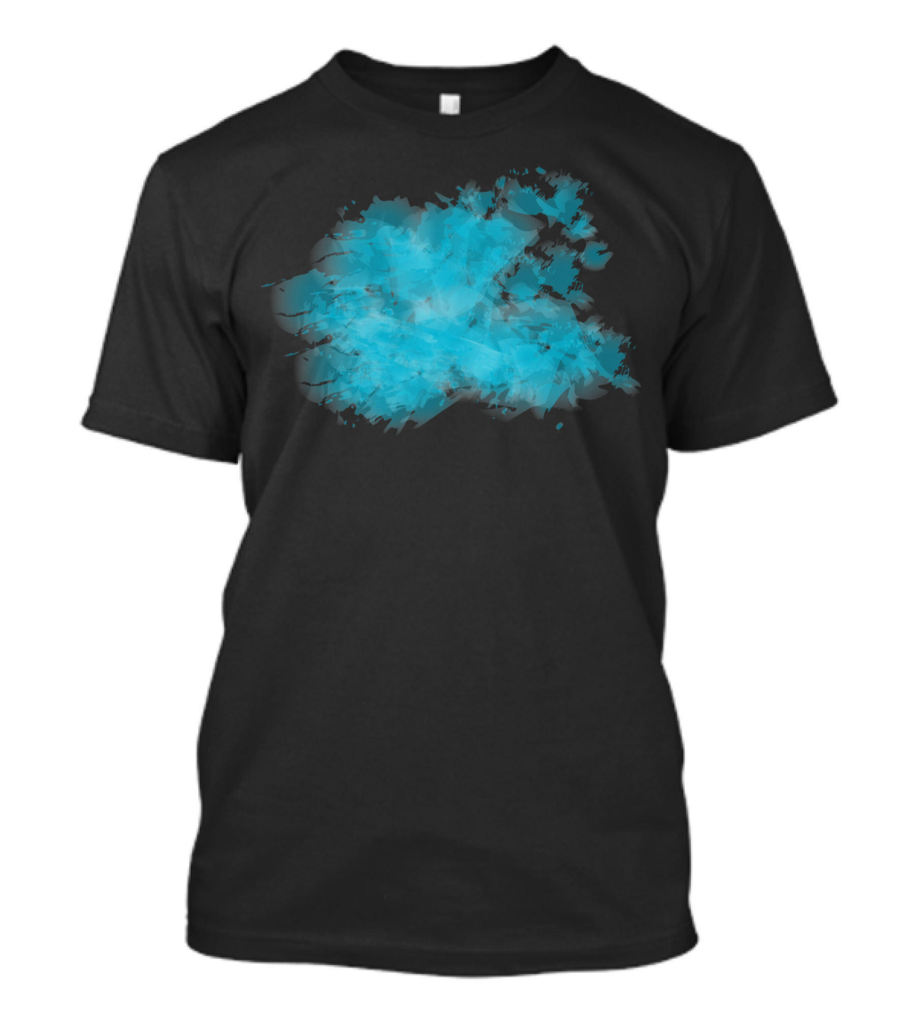 Paint Brush Blue Abstract Splash T-Shirt