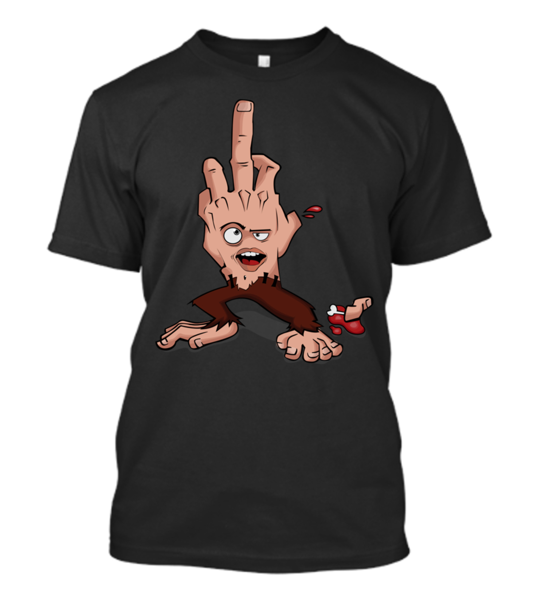 Show Me Your Finger Cartoon Hand With Middle Finger Raised T-Shirt