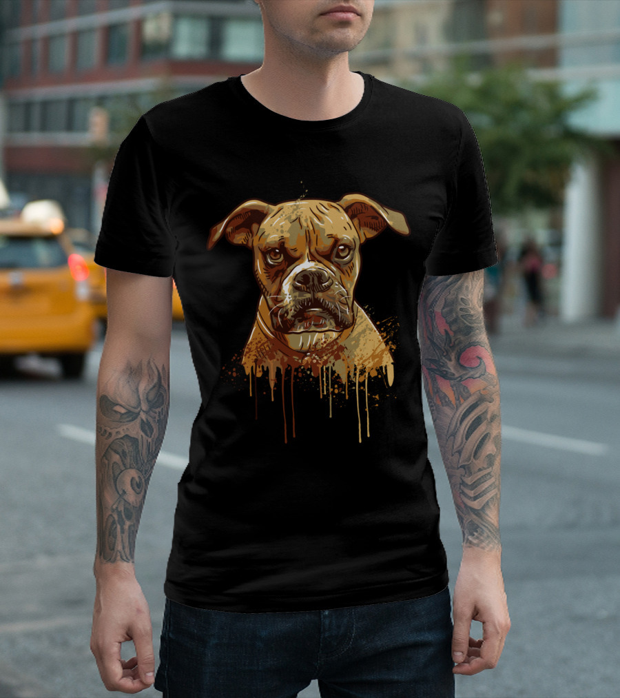 Paint My Dog Boxer Drip T-Shirt