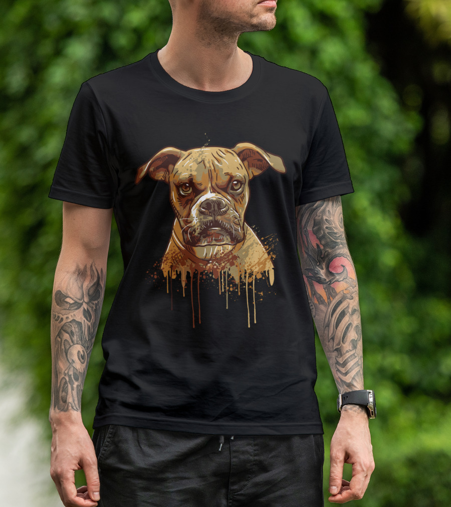 Paint My Dog Boxer Drip T-Shirt