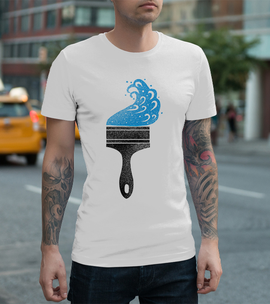 Paintbrush Wave Fusion T-Shirt