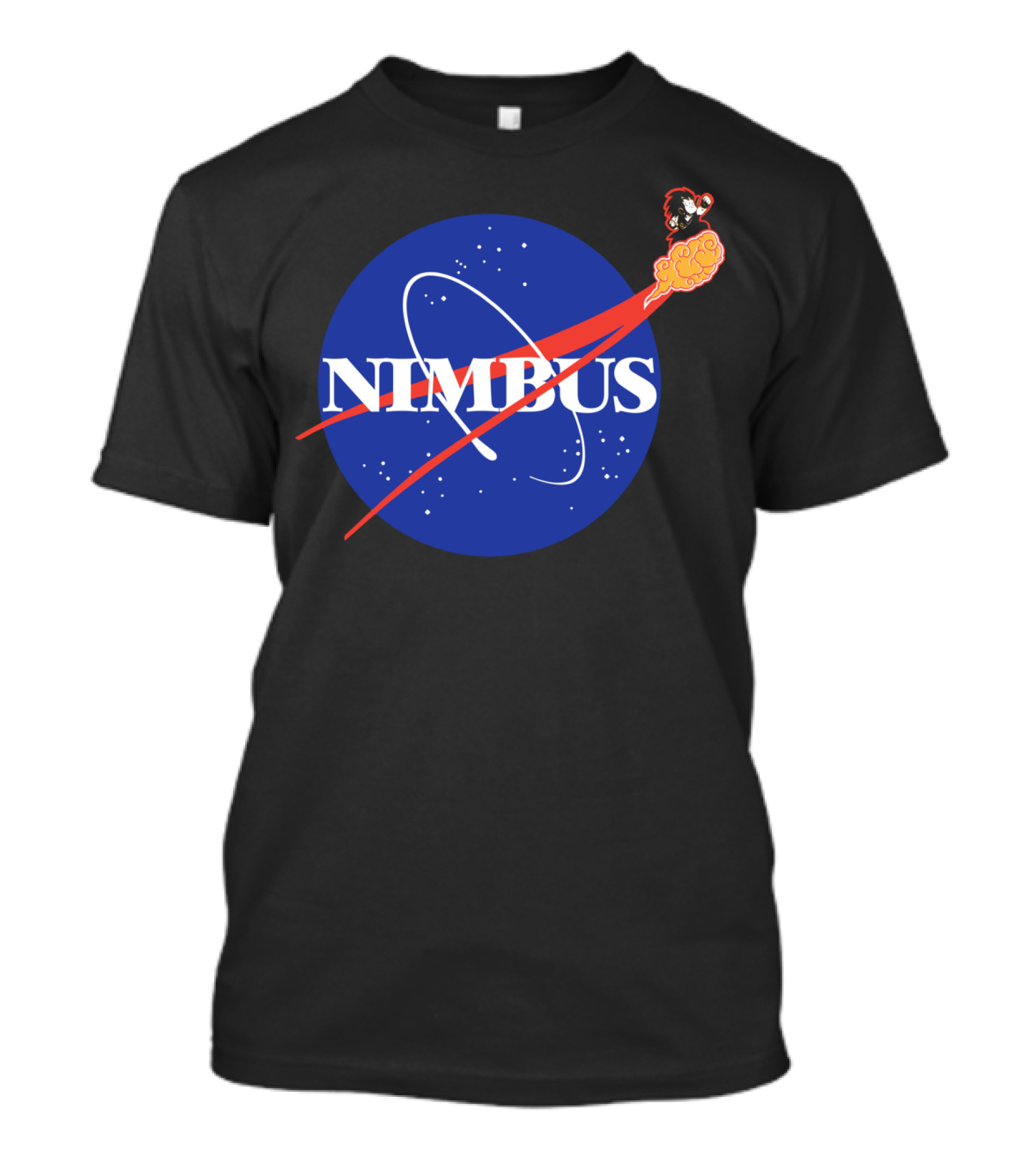 Nimbus Space Logo Parody With Flying Character T-Shirt