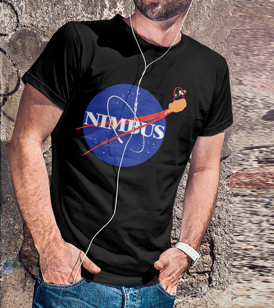 Nimbus Space Logo Parody With Flying Character T-Shirt
