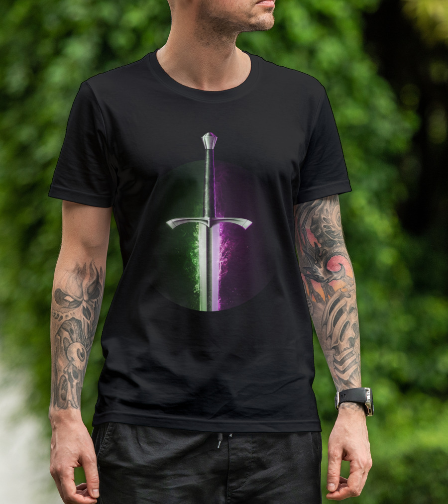 Sword Dealer Of Pain Dual Energy Auras T-Shirt