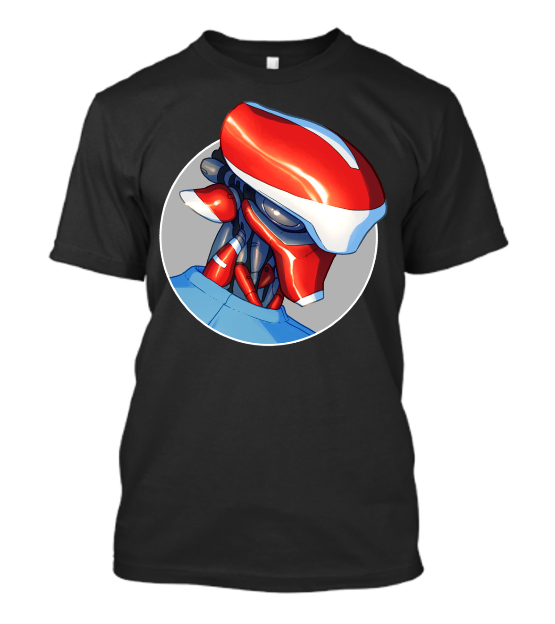 Sykosan Mecha Fantasy Red Helmet T-Shirt