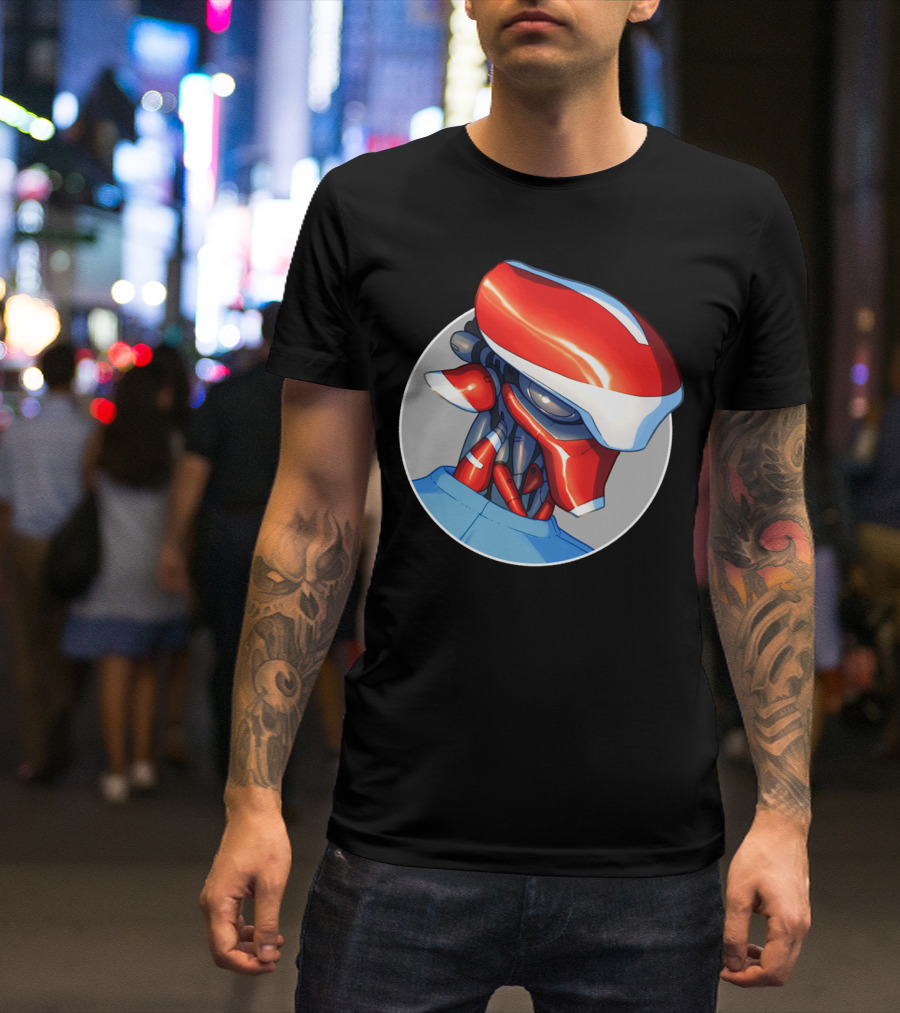 Sykosan Mecha Fantasy Red Helmet T-Shirt