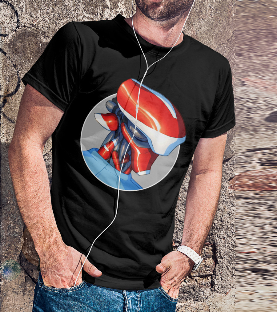 Sykosan Mecha Fantasy Red Helmet T-Shirt