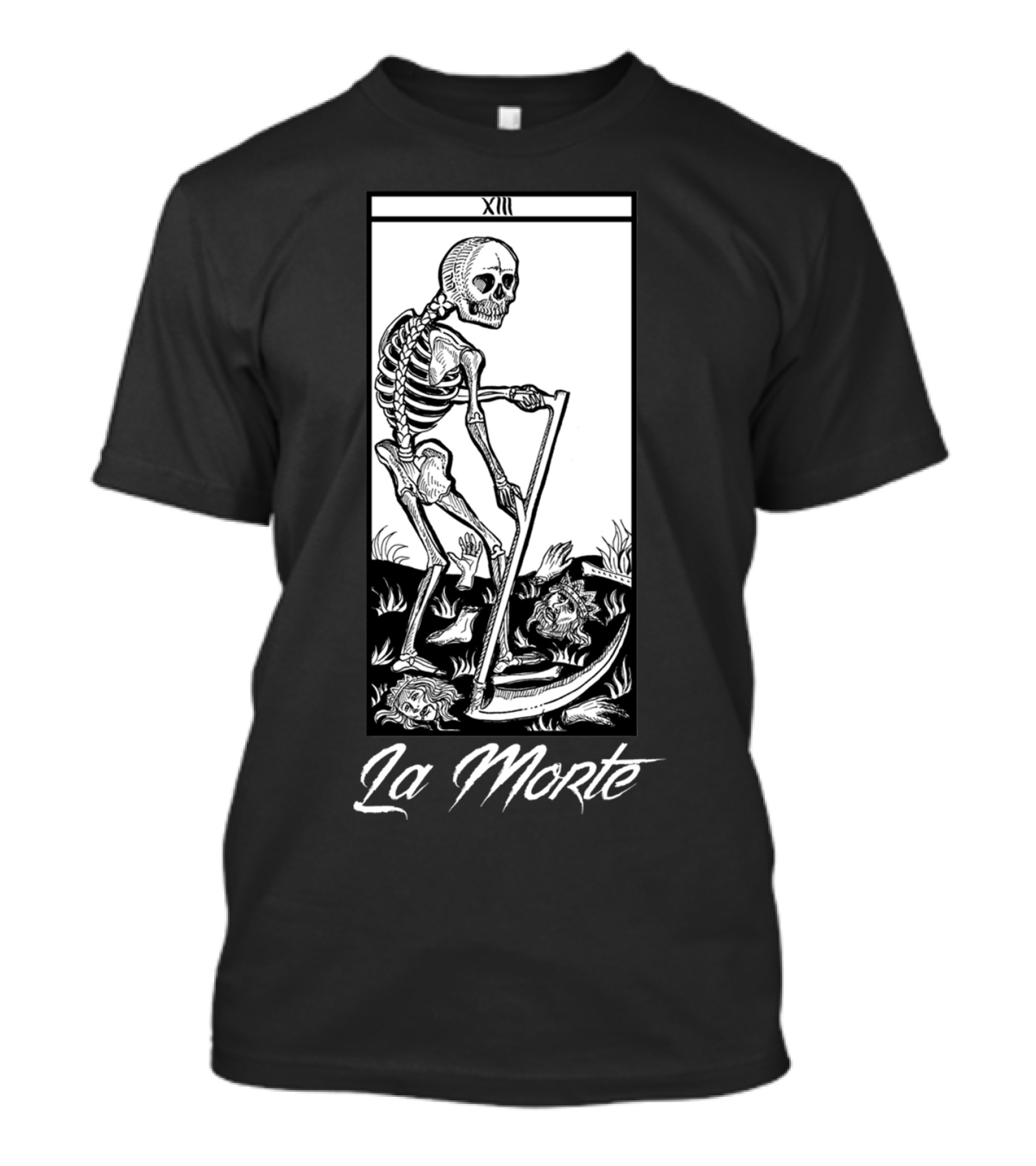 XIII La Morte Skeleton Tarot Card T-Shirt
