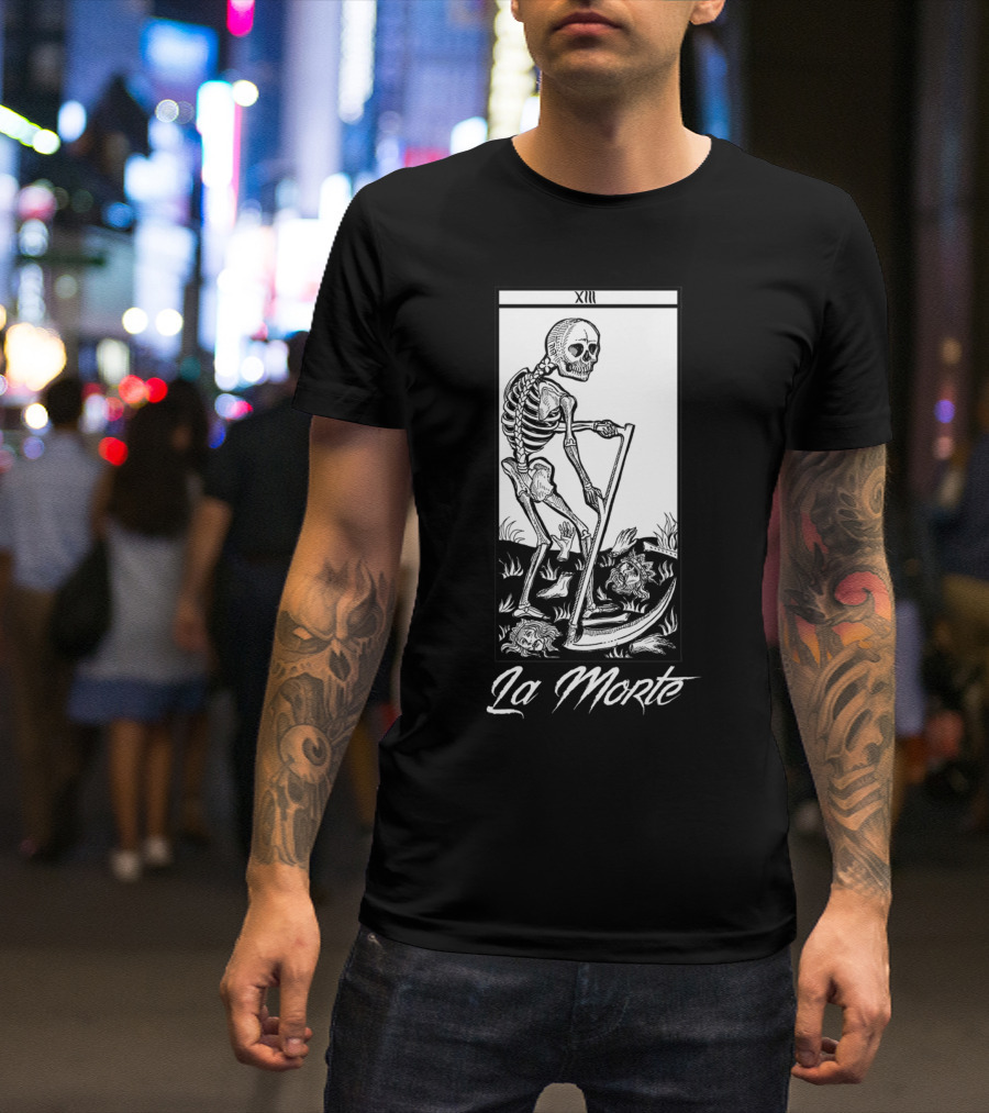 XIII La Morte Skeleton Tarot Card T-Shirt