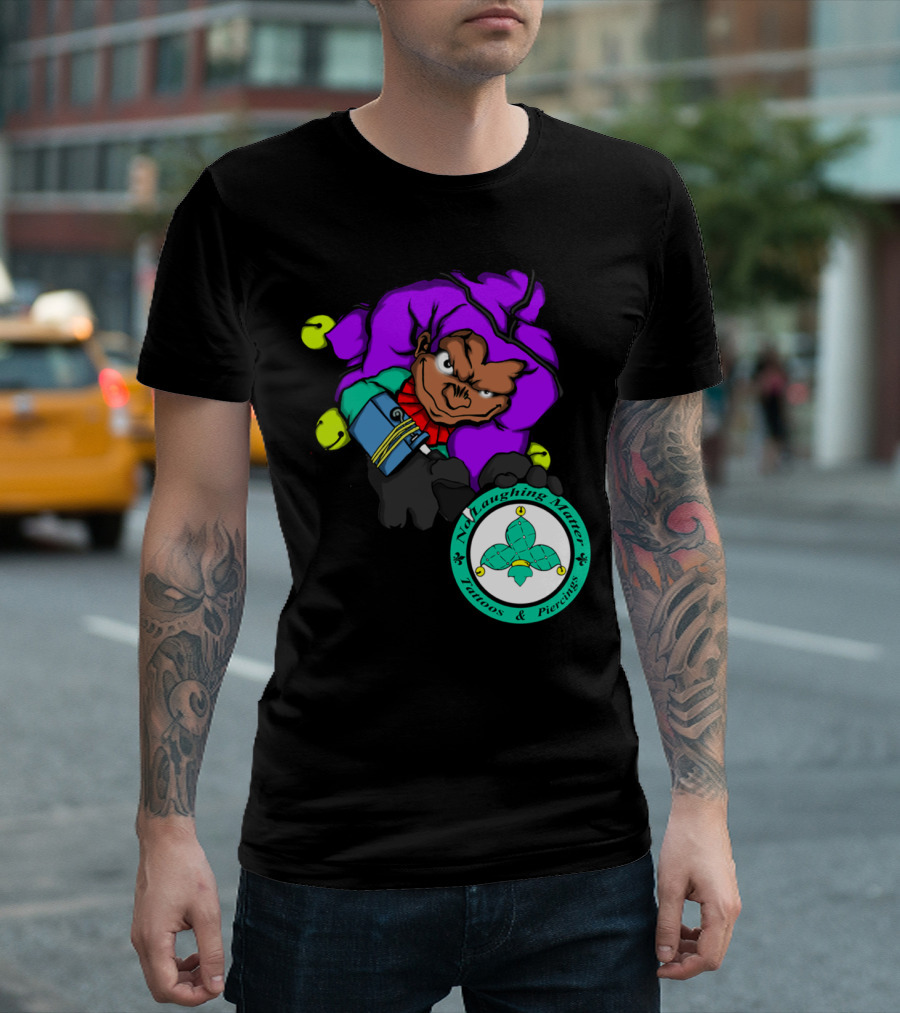 NLMT Jester Ned Laughing Matter Tattoos Piercings Image T-Shirt