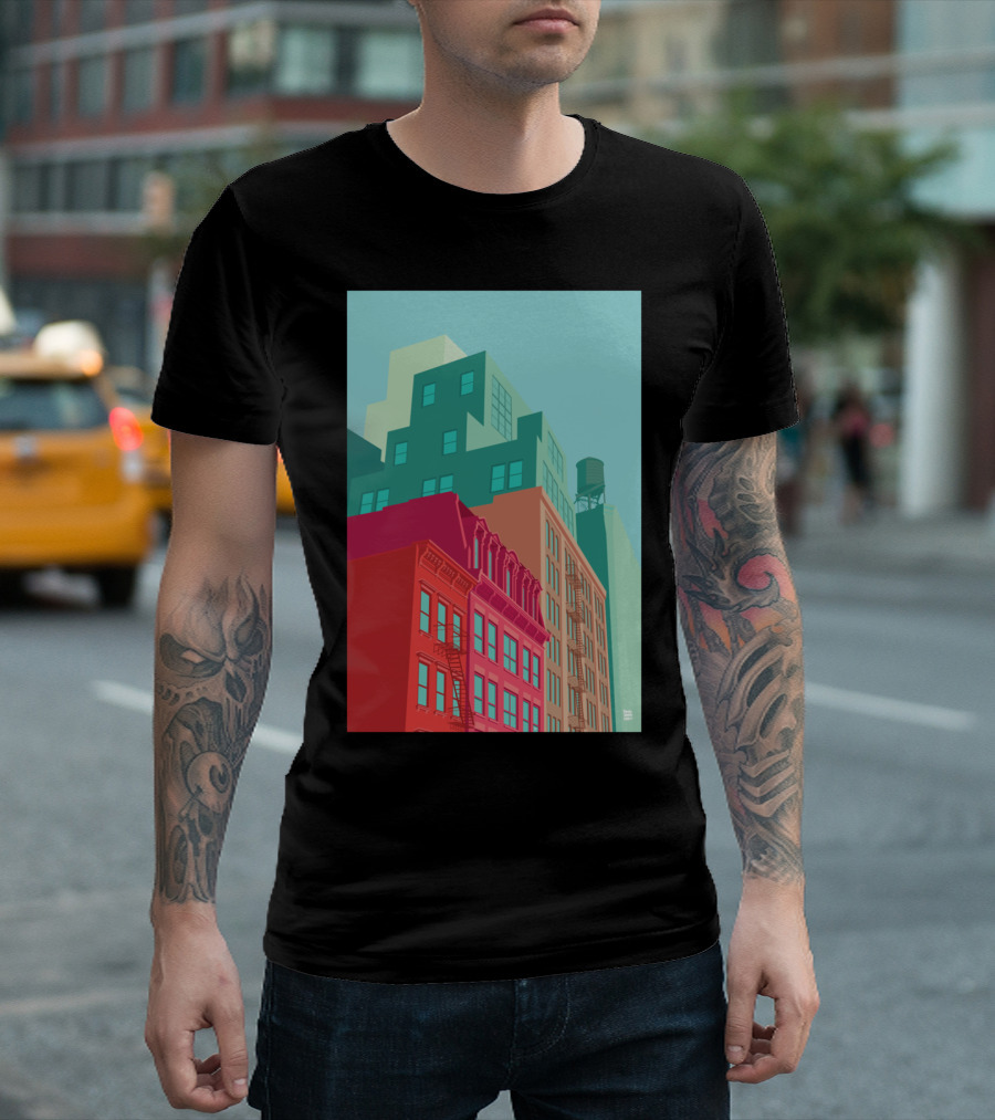 Mulberry Street SoHo New York City Colorful Buildings T-Shirt