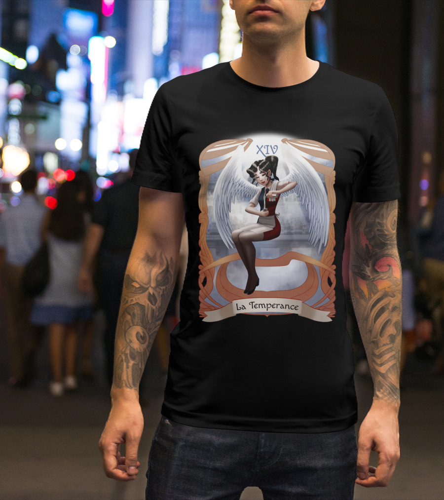 XIV La Temperance Angel Wings Art Nouveau T-Shirt