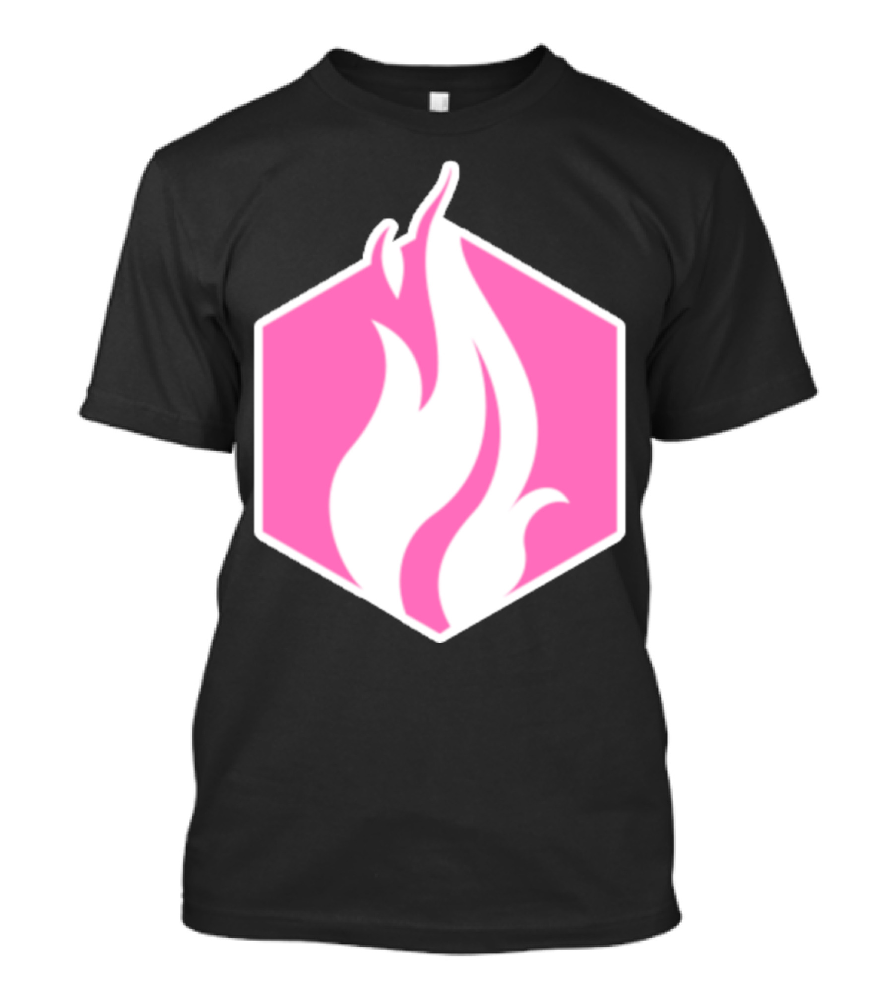 FireNation Pink Flame Hexagon Sticker T-Shirt