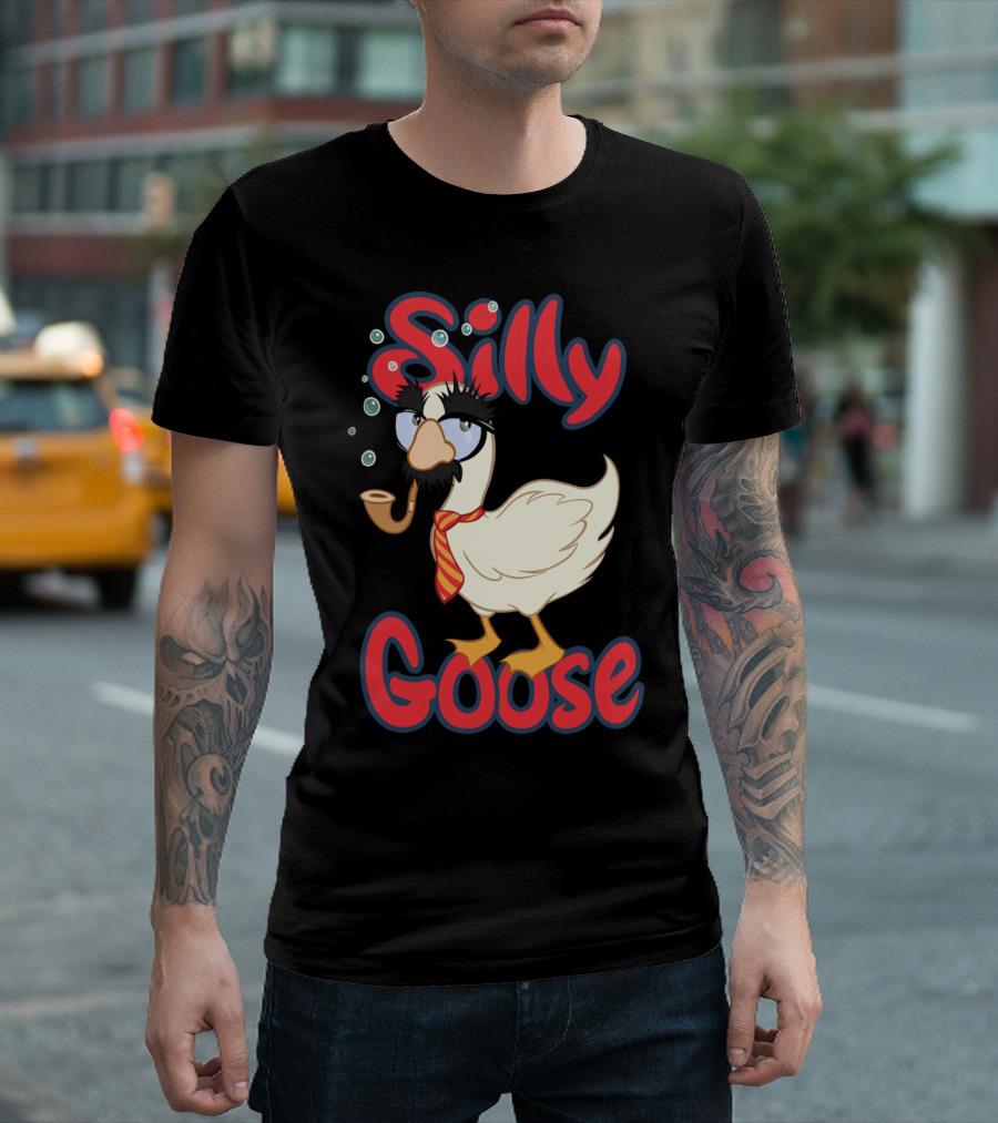 Silly Goose Pipe Glasses and Tie Bubbles T-Shirt