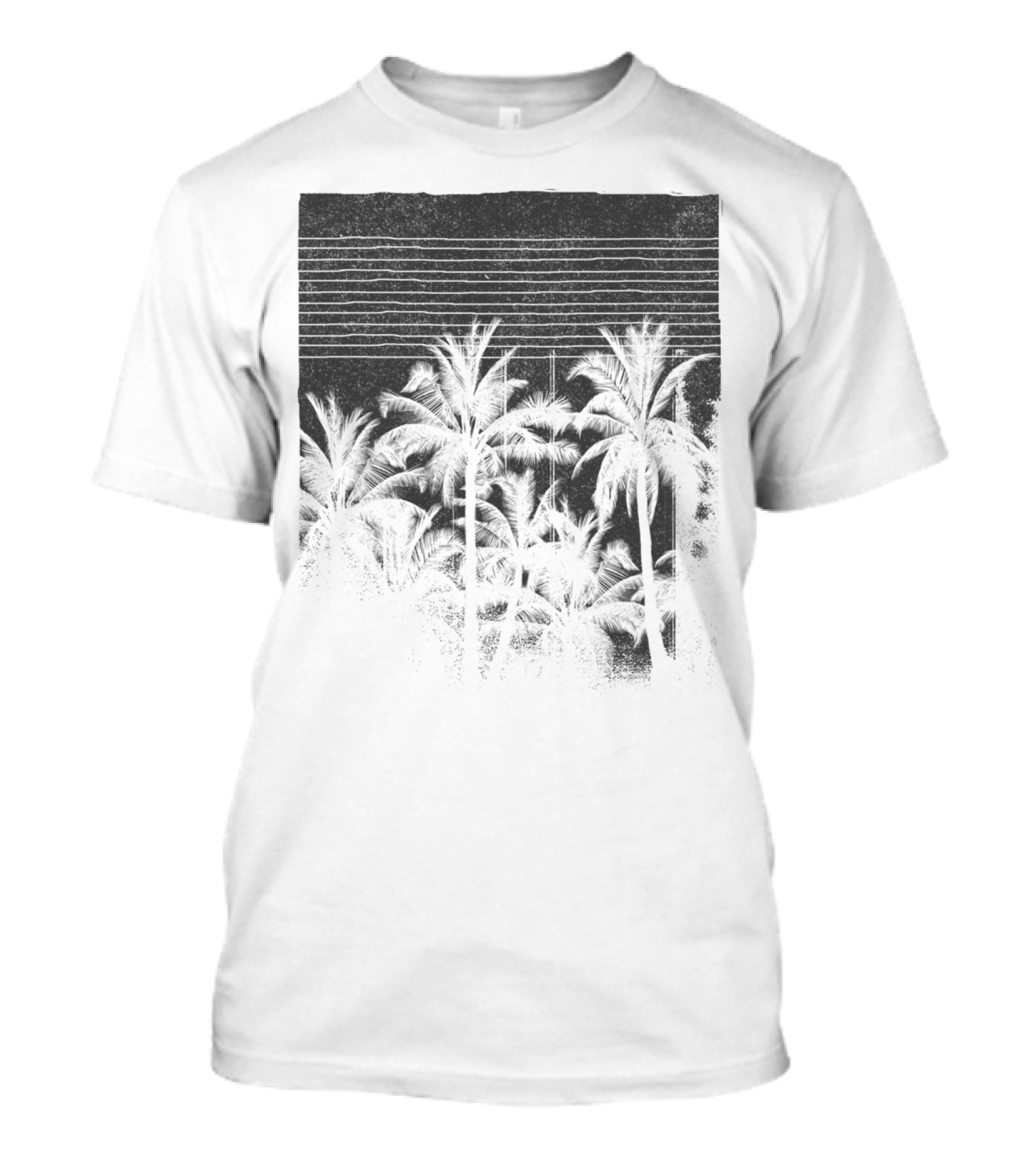Palms In The Sky Tropical Silhouette Twilight Scene T-Shirt