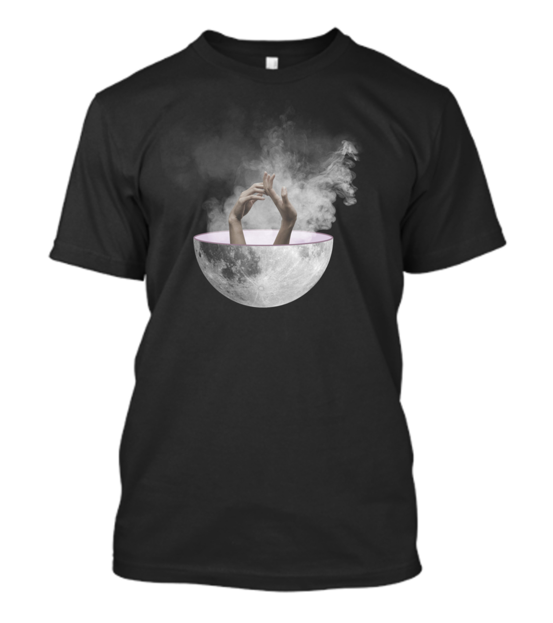 Inner Dance Floating Hands In Moon Bowl With Rising Smoke T-Shirt