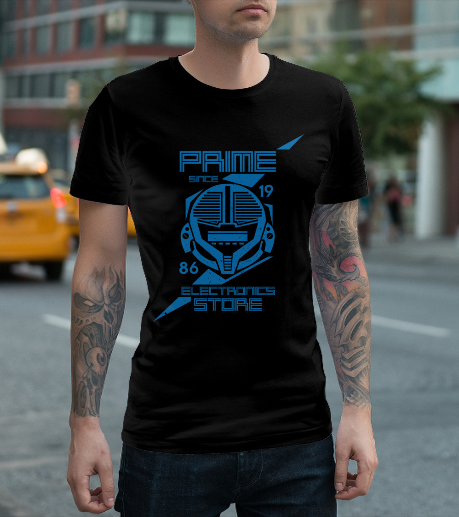 Prime Since 1986 Electronics Store Robot Head T-Shirt