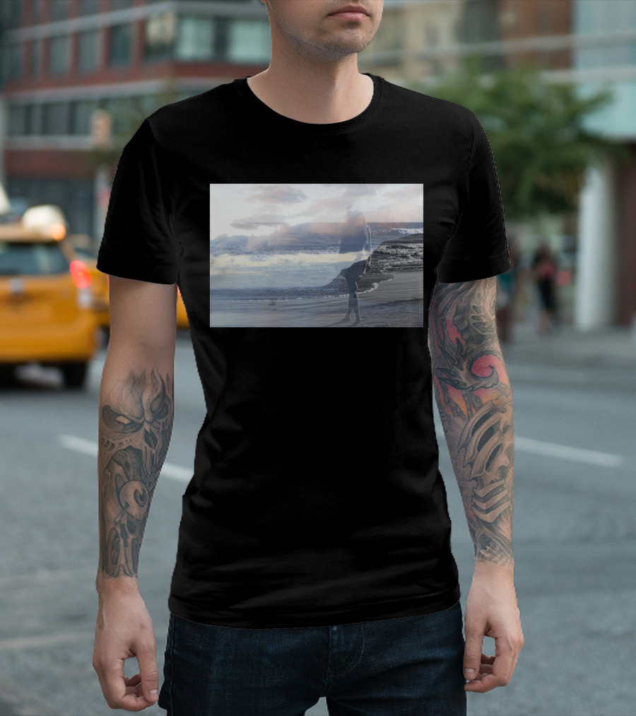 Into The Wave Ocean Reflection Cloudy Day T-Shirt