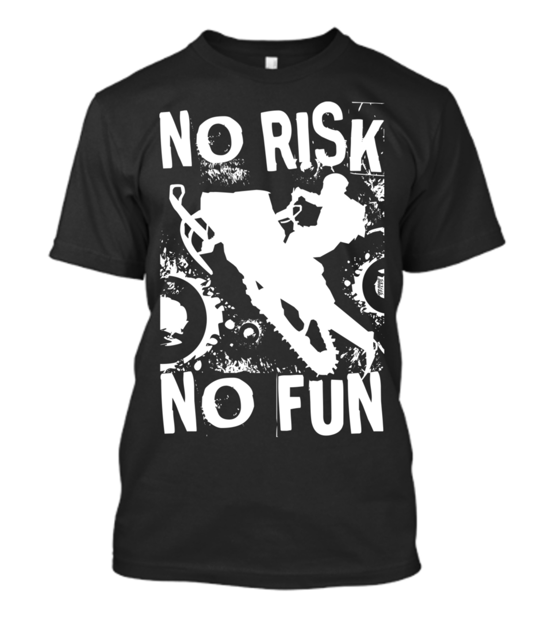 NO RISK NO FUN Snowmobile Adventure T-Shirt