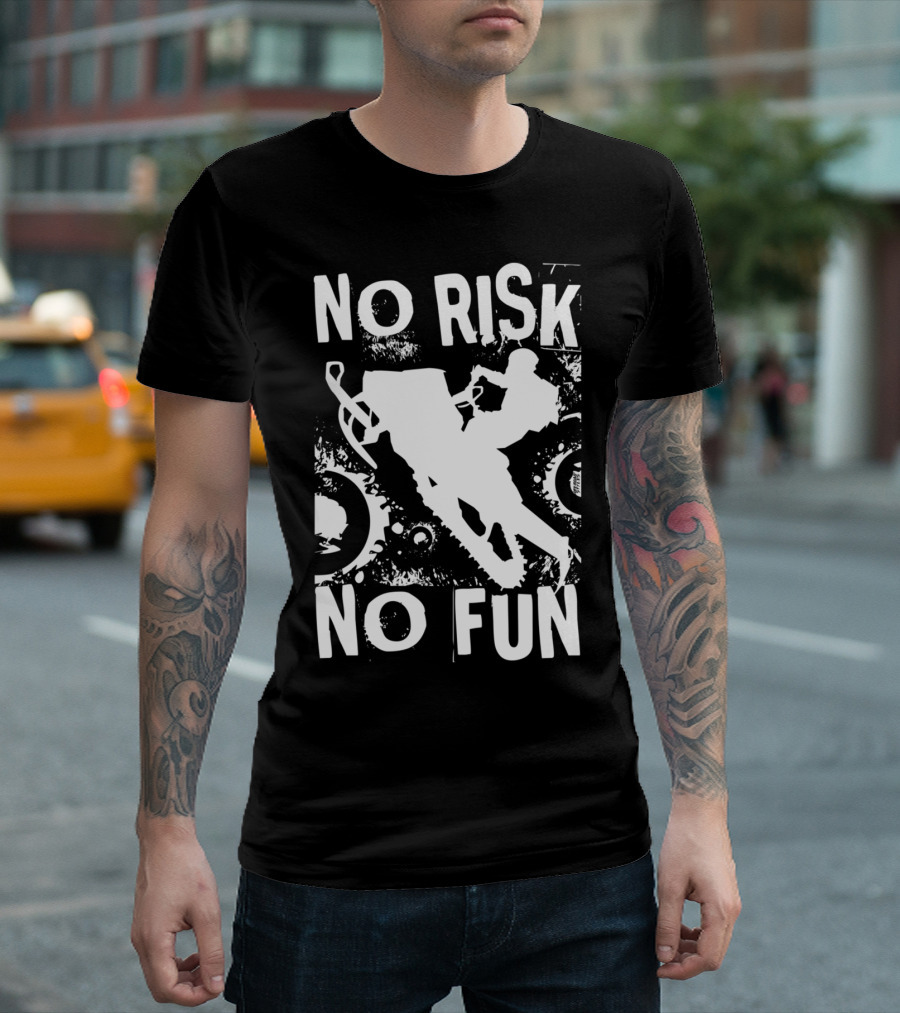 NO RISK NO FUN Snowmobile Adventure T-Shirt