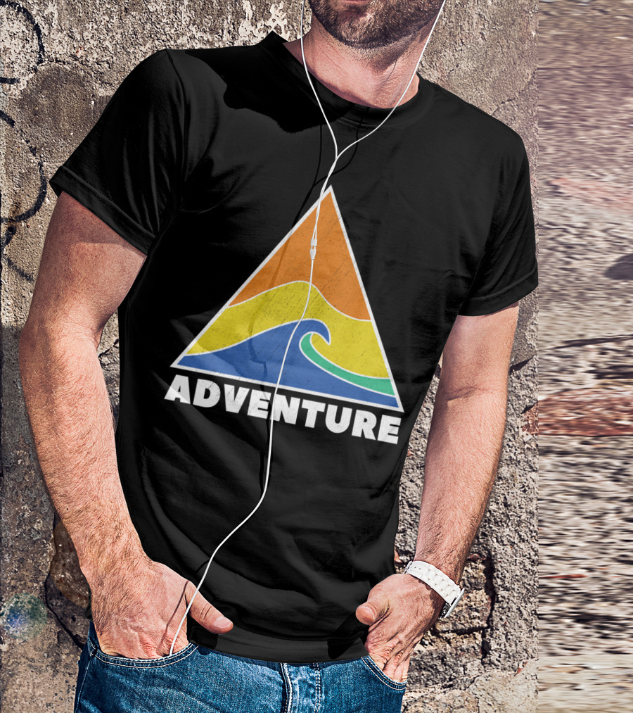 Adventure Retro Surf Wave T-Shirt