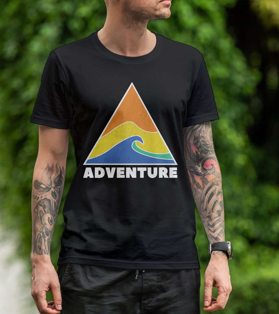 Adventure Retro Surf Wave T-Shirt