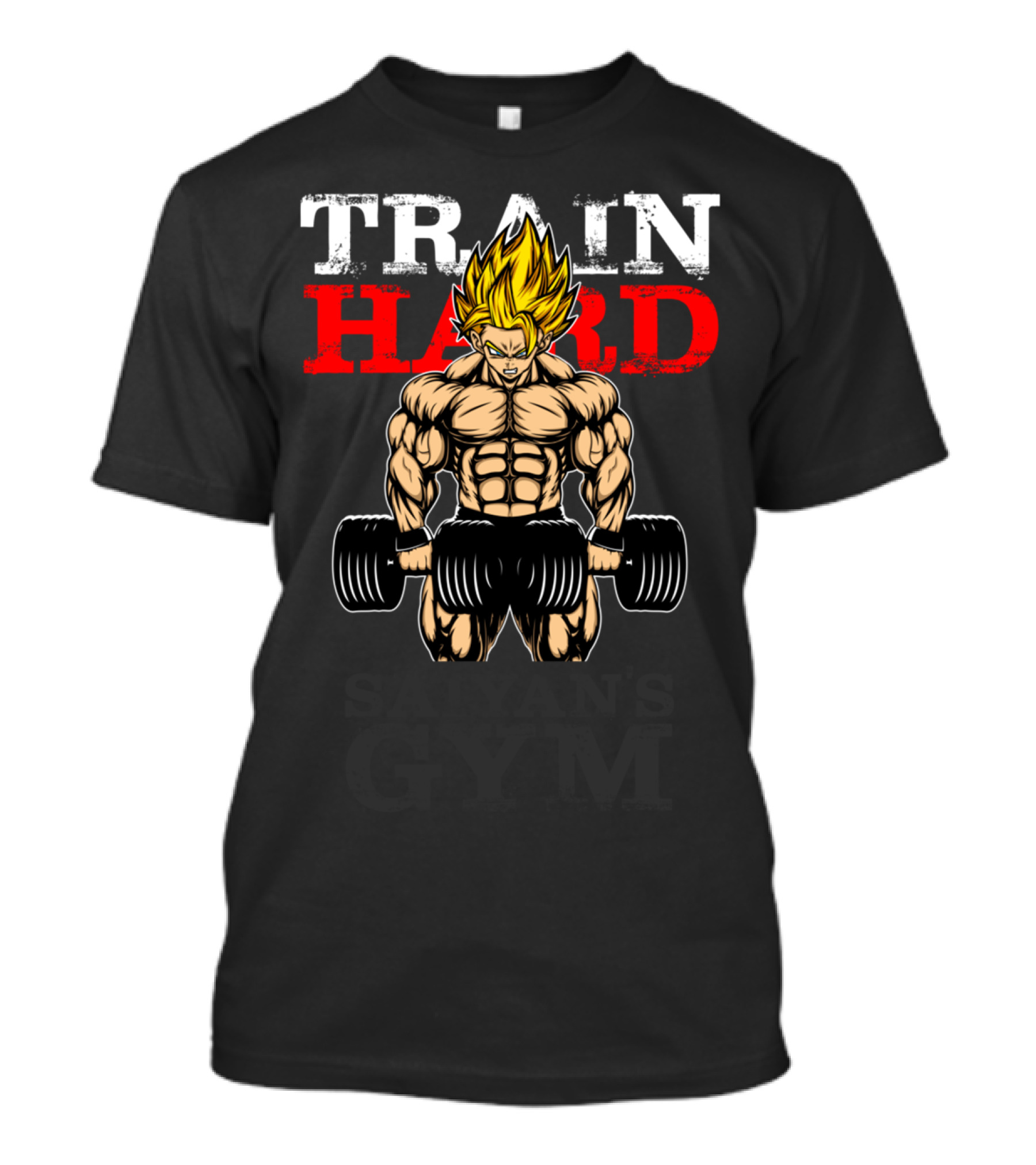 TRAIN HARD SSJ VERSION SUPER SAIYAN SAIYAN'S GYM T-Shirt