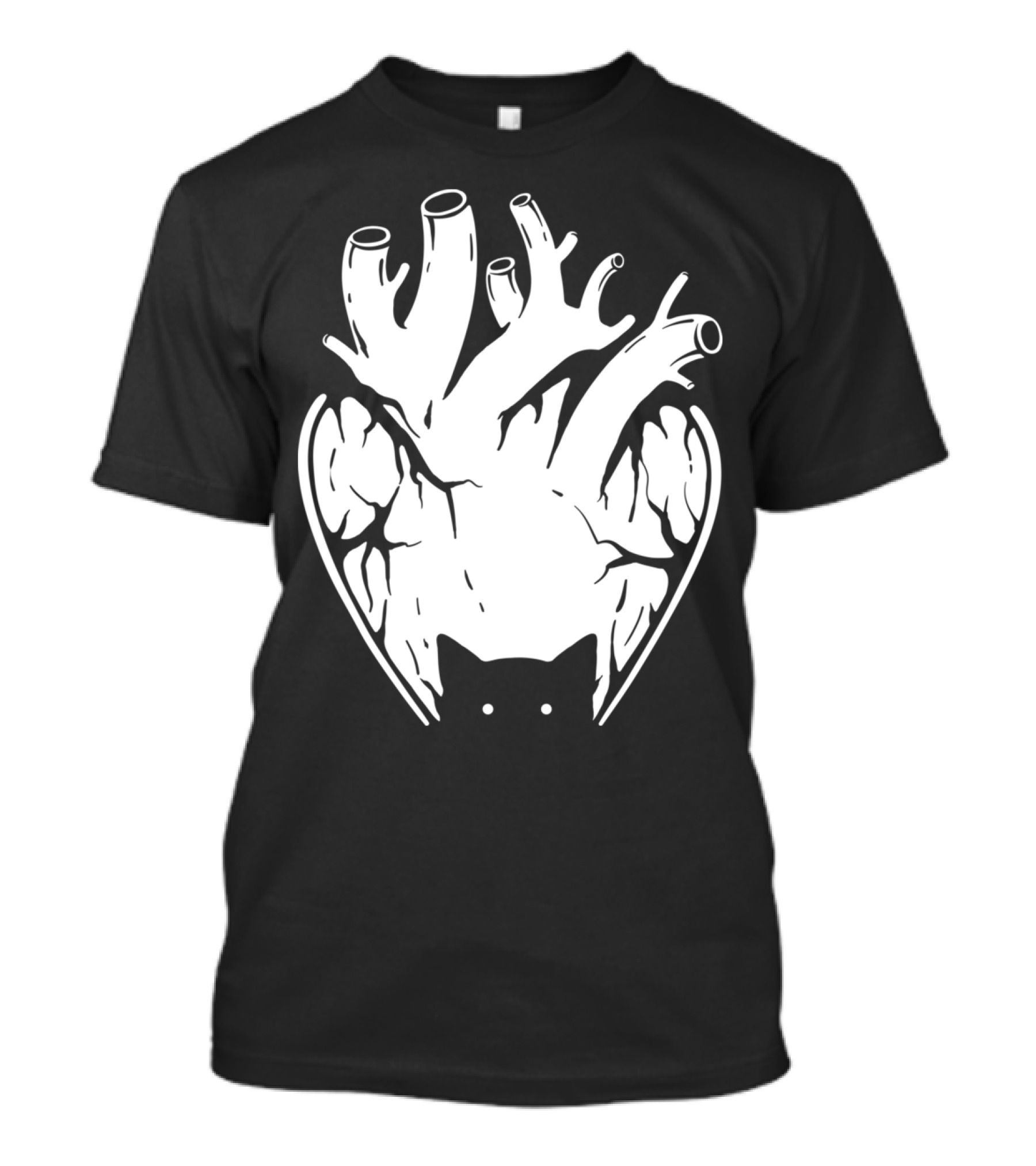Introversion Cat Heart Veins T-Shirt