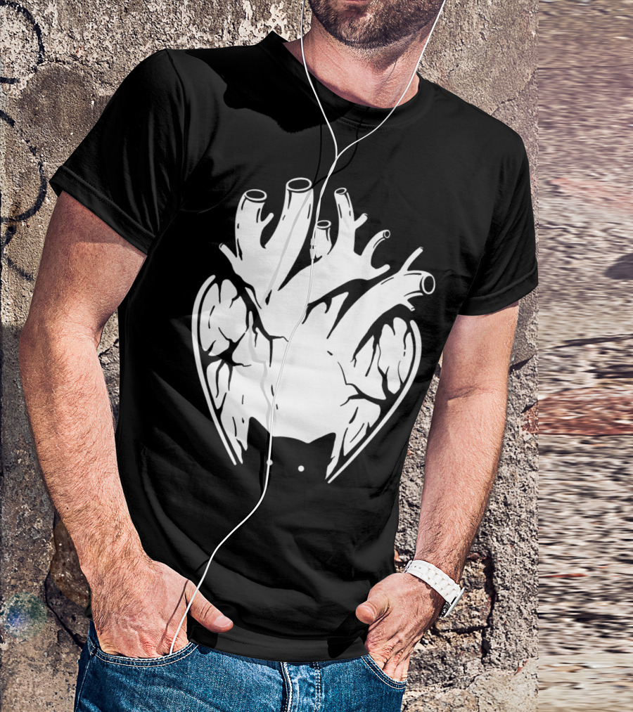 Introversion Cat Heart Veins T-Shirt