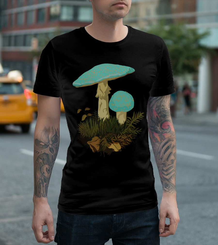 Mush Turquoise Forest Fungi T-Shirt