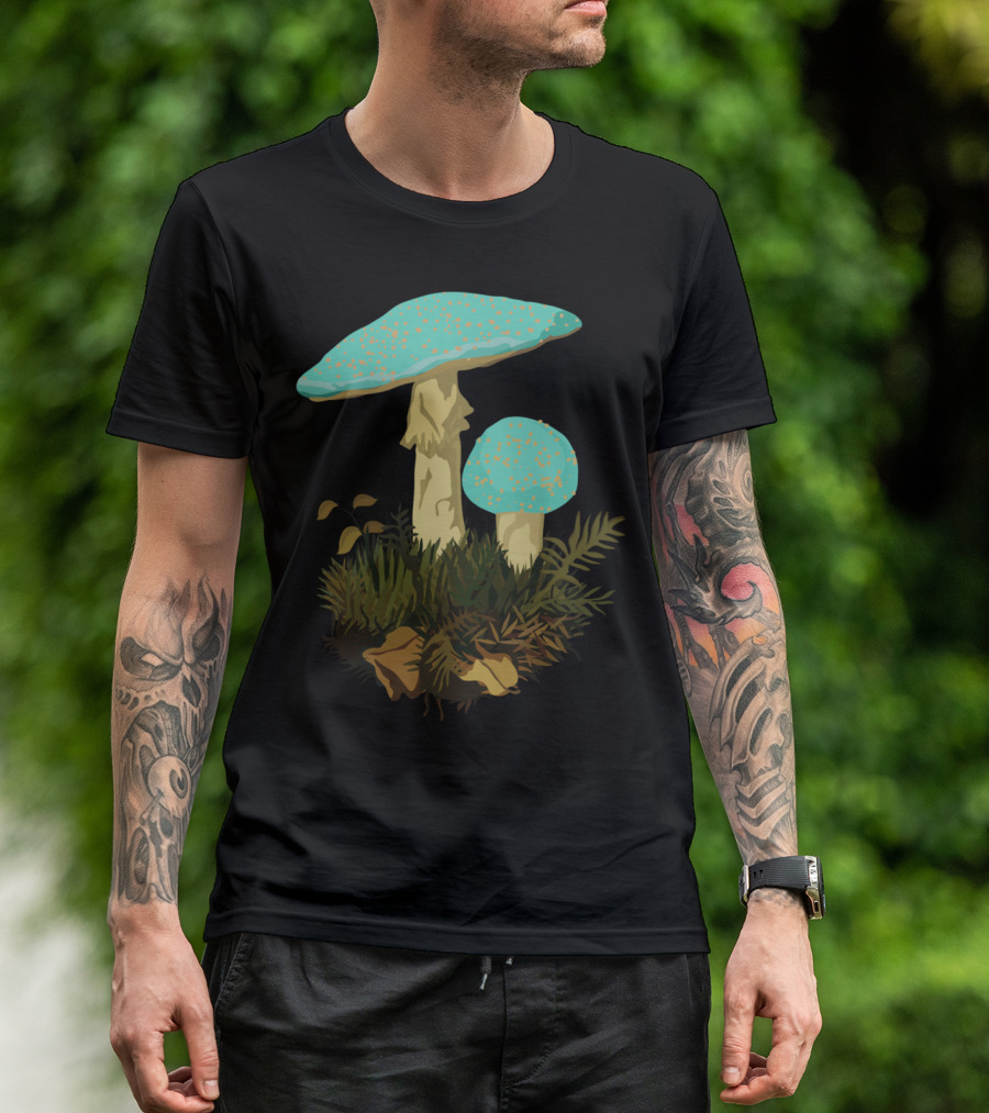 Mush Turquoise Forest Fungi T-Shirt