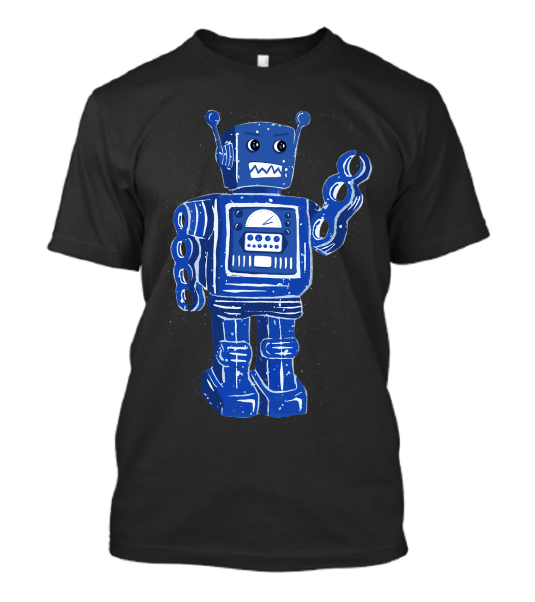 Retro Blue Robot Toy T-Shirt