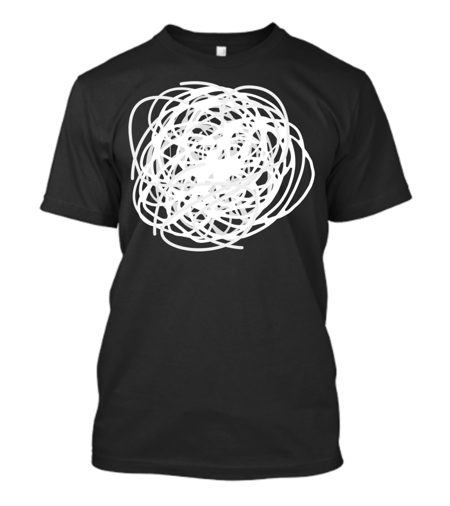 Simplified Spaghetti Clean Food Doodle Swirl Scribble T-Shirt
