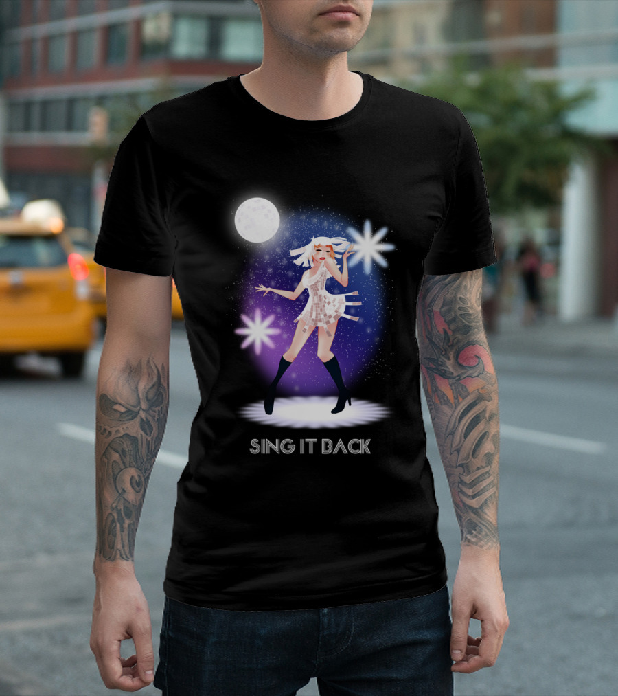Sing It Back Disco Diva Under Neon Stars T-Shirt