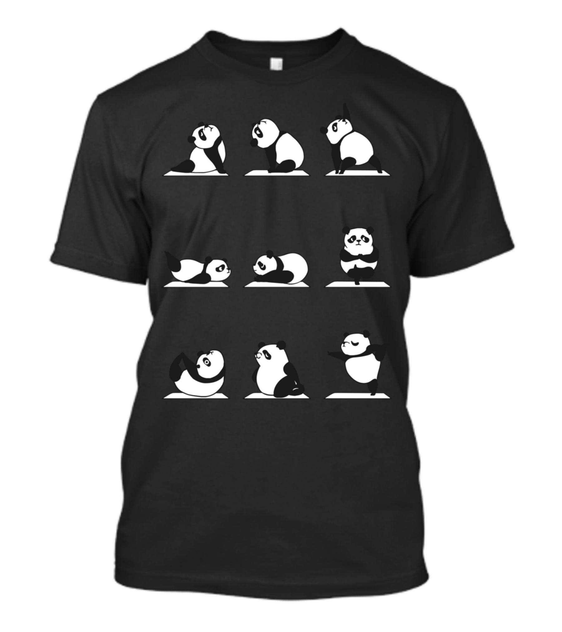 Panda Yoga Poses Collection T-Shirt