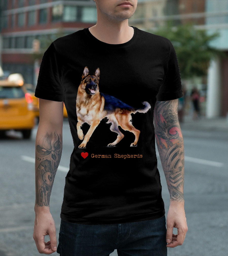 Love Heart German Shepherds T-Shirt