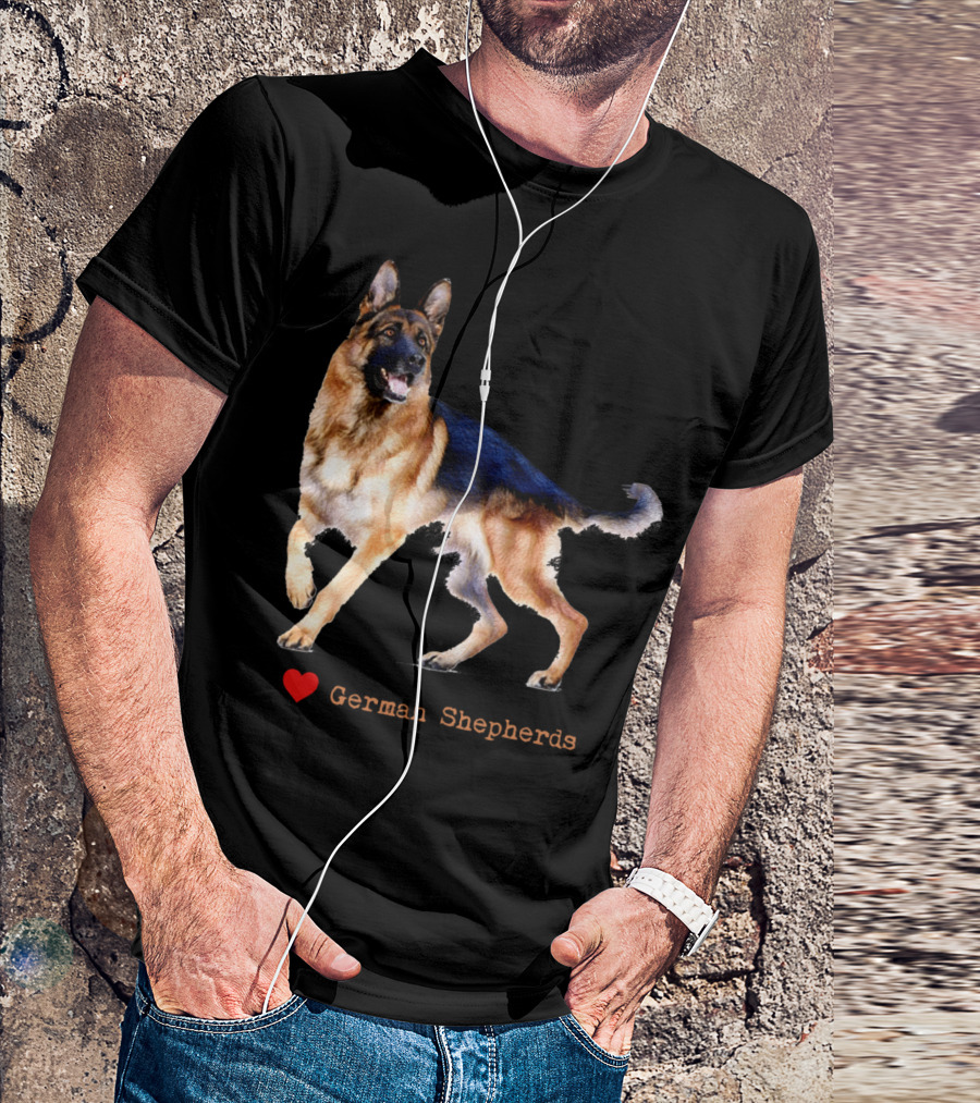 Love Heart German Shepherds T-Shirt