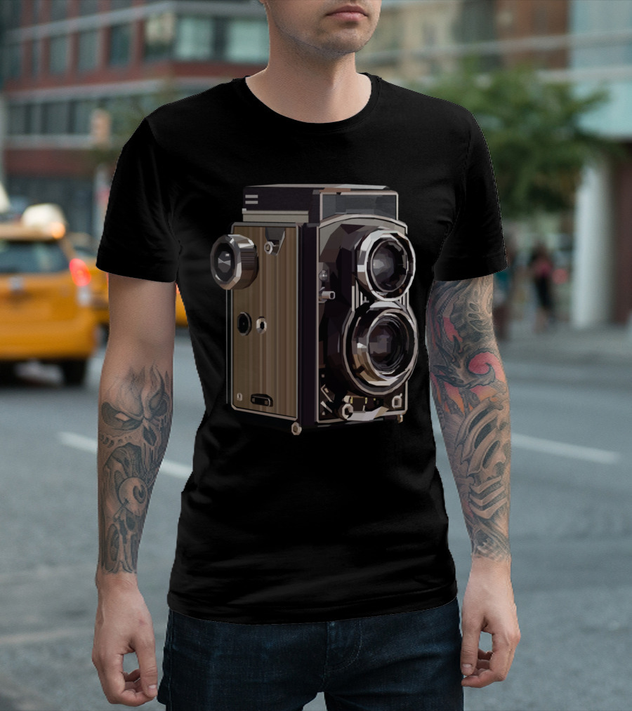 Vintage Twin Lens Reflex Retro Camera T-Shirt