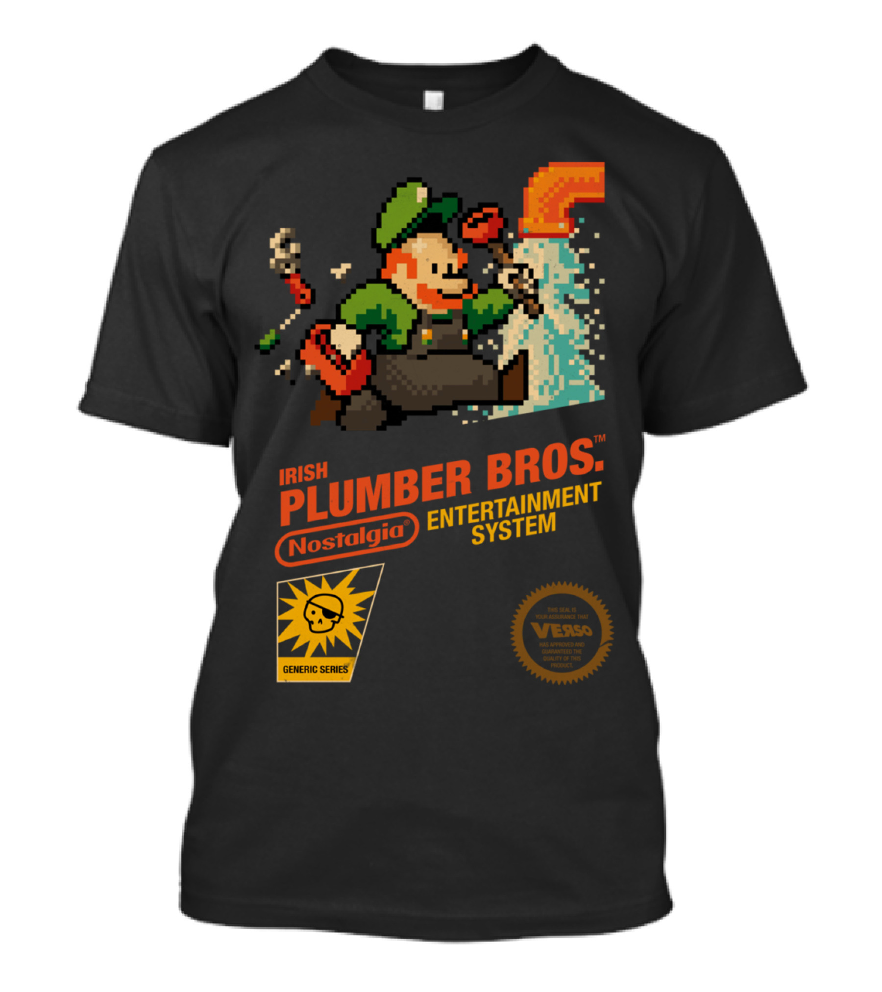 Irish Plumber Bros Nostalgia Entertainment System Generic Series T-Shirt
