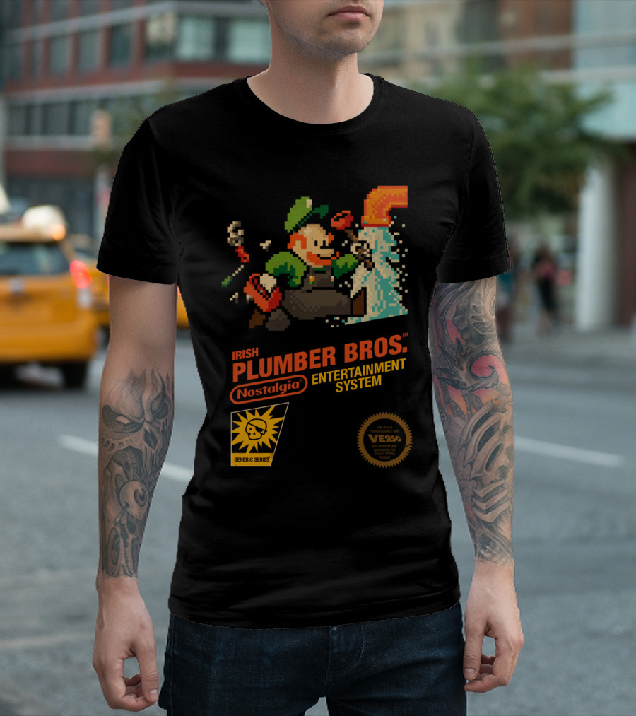 Irish Plumber Bros Nostalgia Entertainment System Generic Series T-Shirt