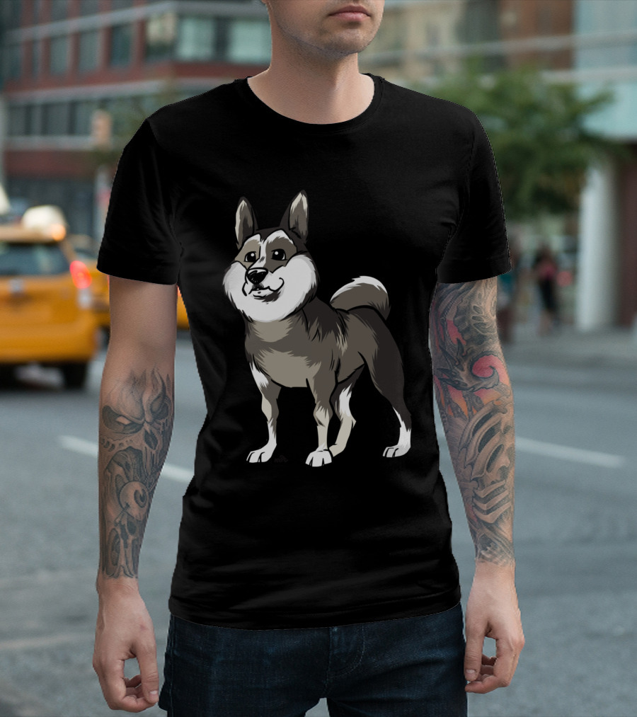 Laika Space Adventure Cartoon Dog Breed T-Shirt