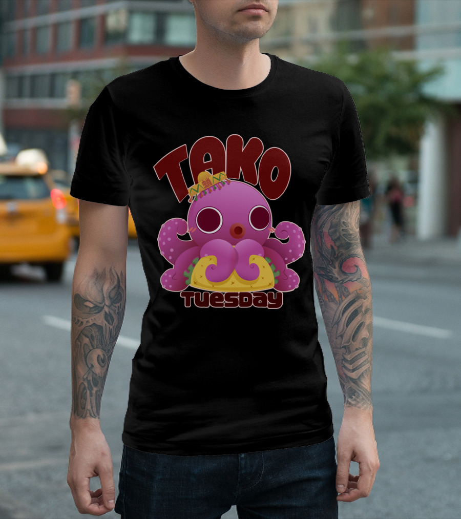 TAKO Tuesday Octopus Taco Fun Fiesta T-Shirt