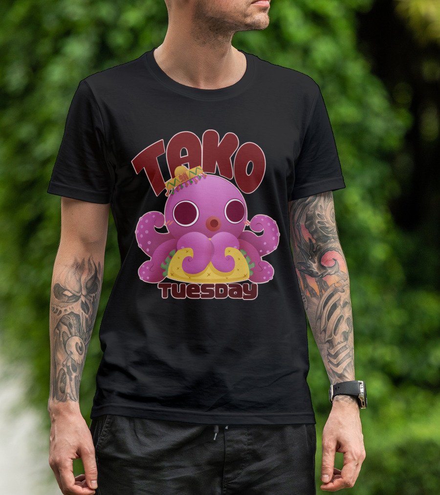 TAKO Tuesday Octopus Taco Fun Fiesta T-Shirt