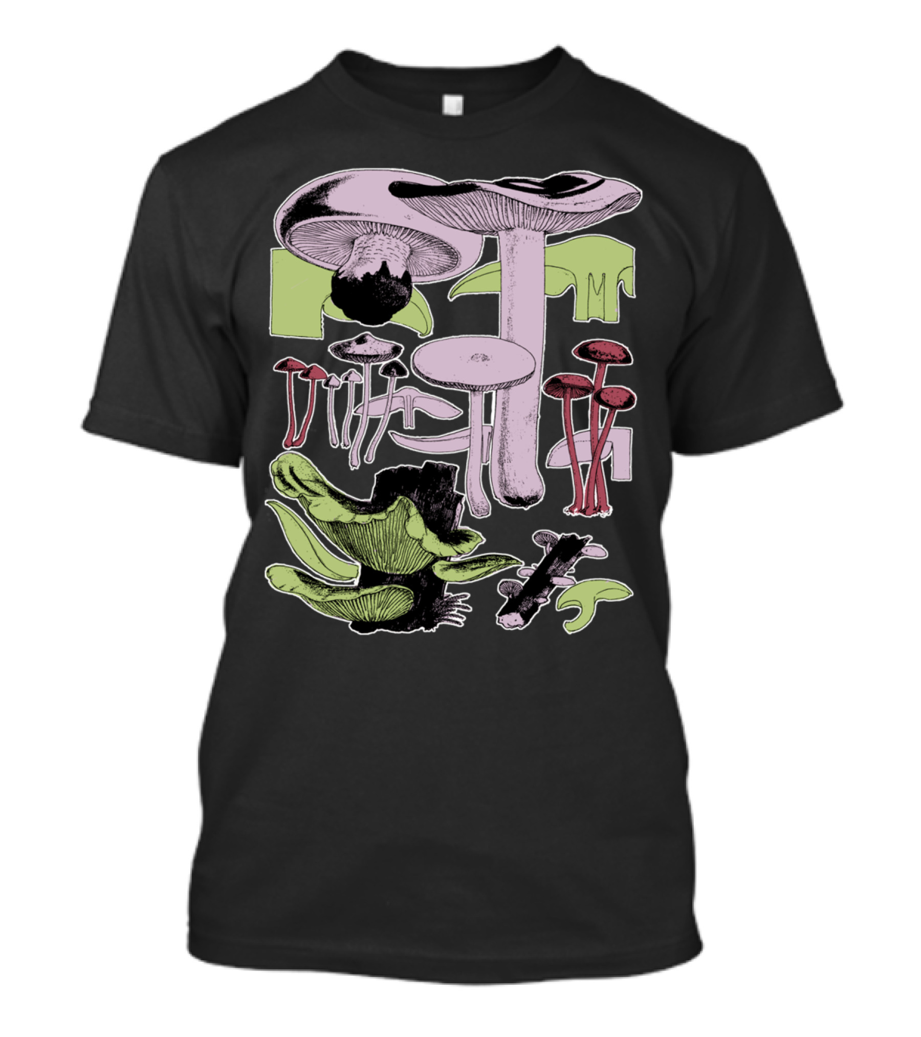 Mushroom Varieties Morel Fungi Hunt Botanical Exploration T-Shirt