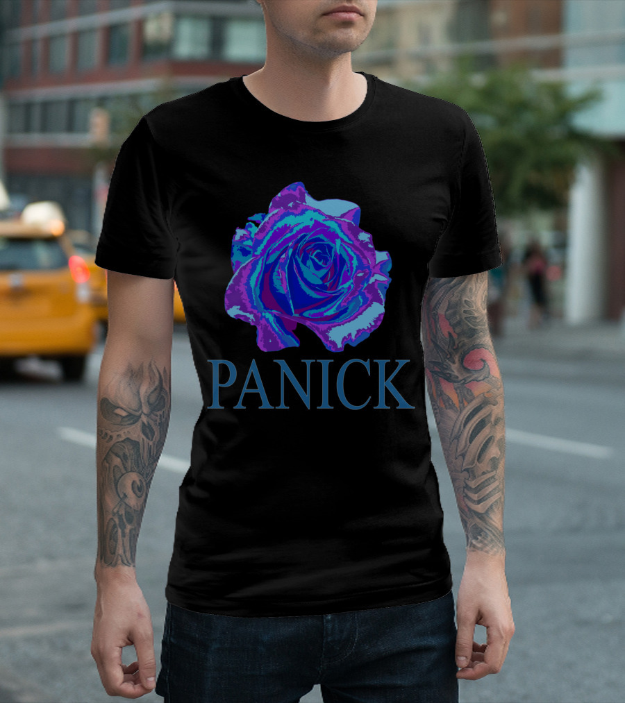 Panick Rose Blue and Purple Floral T-Shirt