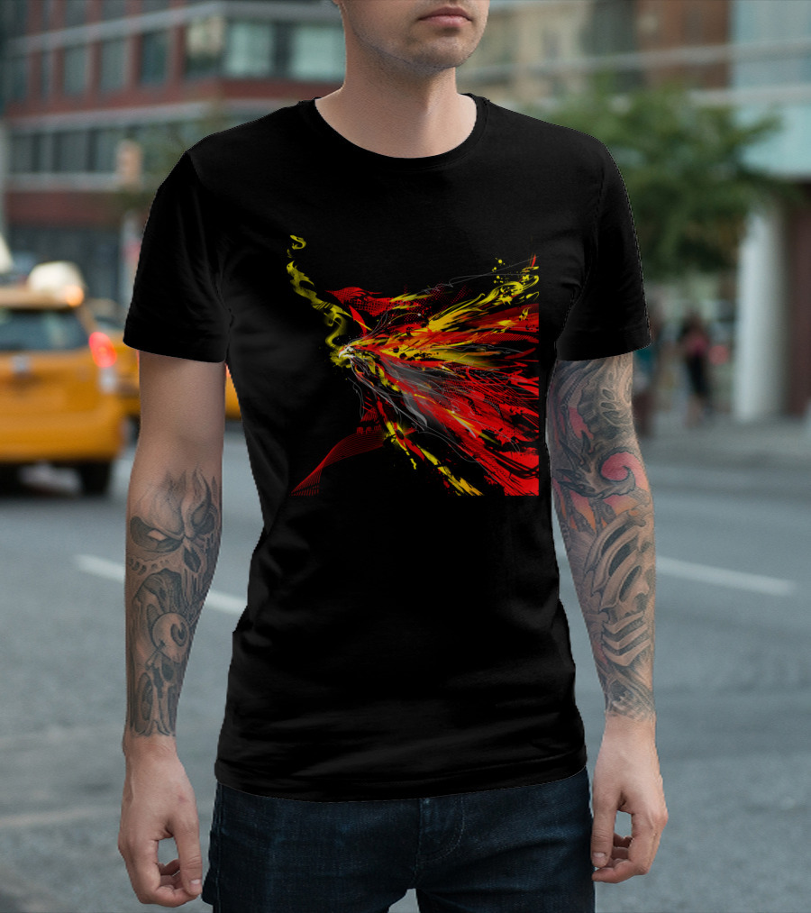 Flight Of The Phoenix Abstract Splatter Burst T-Shirt