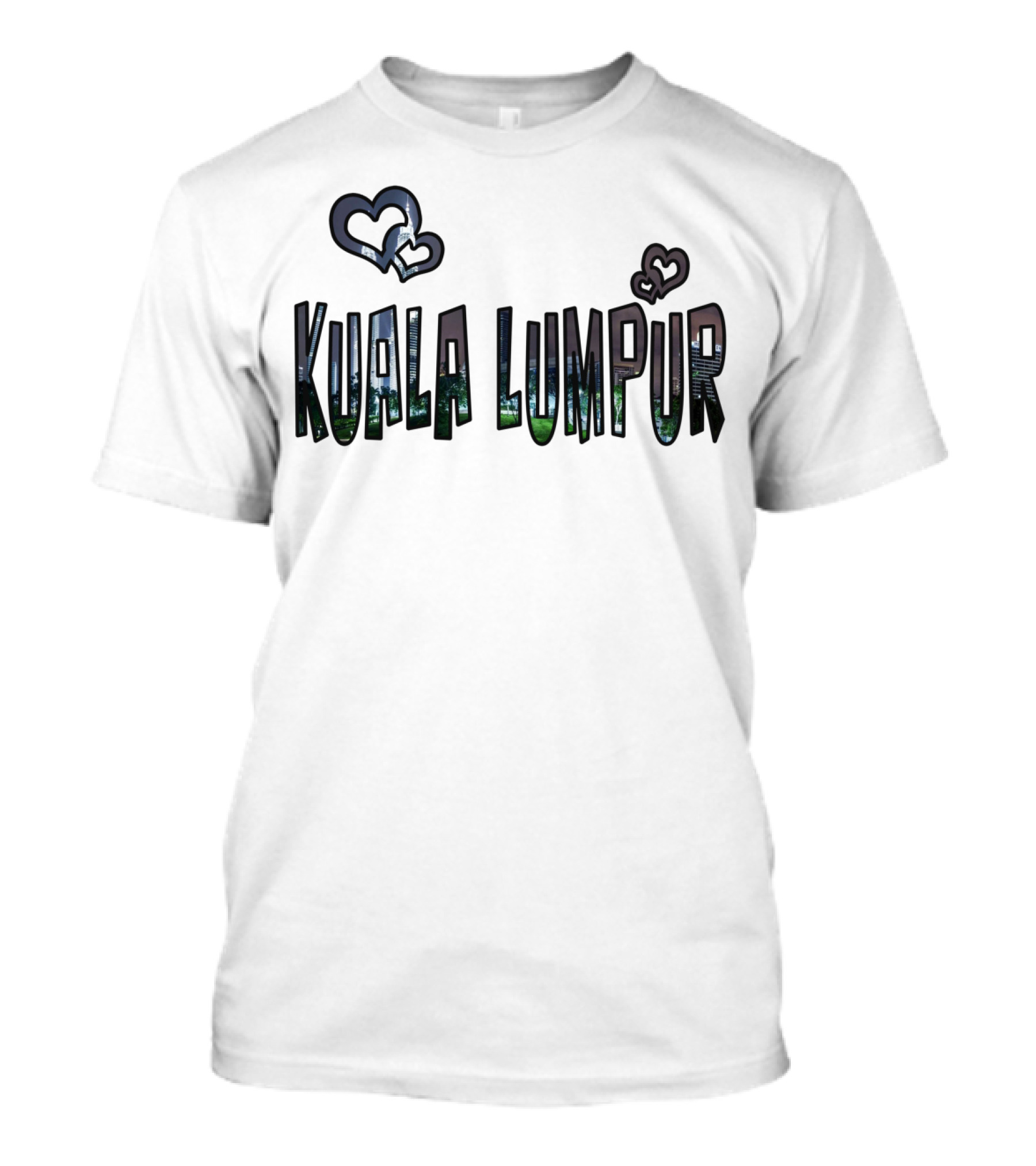 Kuala Lumpur Skyline With Heart Symbols T-Shirt